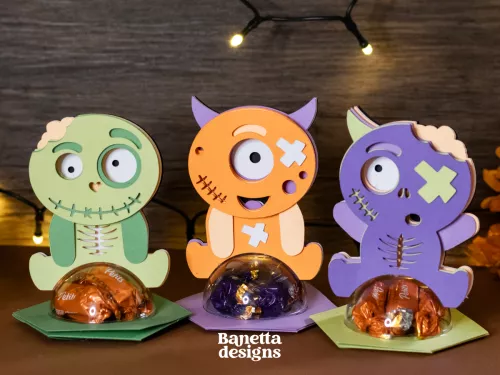 Cute, Not Creepy: 3 Halloween Candy Holders Even Little Kids Will Love - BanettaDesigns - SVG designs, seamless digital paper, clipart