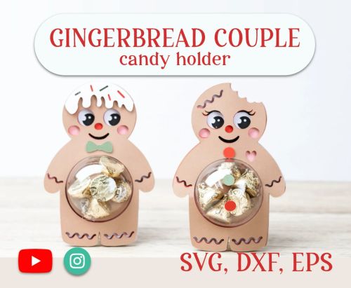 CHRISTMAS BUNDLE - Candy holders 8 different designs, ornament gift SVG - BanettaDesigns - SVG designs, seamless digital paper, clipart