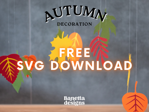 AUTUMN LEAF DECOR - FREEBIE - BanettaDesigns - SVG designs, seamless digital paper, clipart