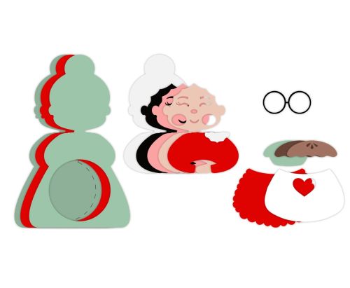 Mr and Mrs Santa Claus Christmas candy holder, ornament gift SVG - BanettaDesigns - SVG designs, seamless digital paper, clipart Mr and Mrs Santa Claus Christmas candy holder, ornament gift SVG - BanettaDesigns - SVG designs, seamless digital paper, clipart