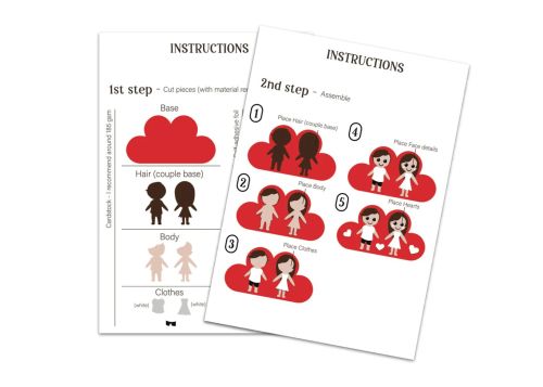 VALENTINE'S day cards - set of 2 designs SVG bundle - BanettaDesigns - SVG designs, seamless digital paper, clipart