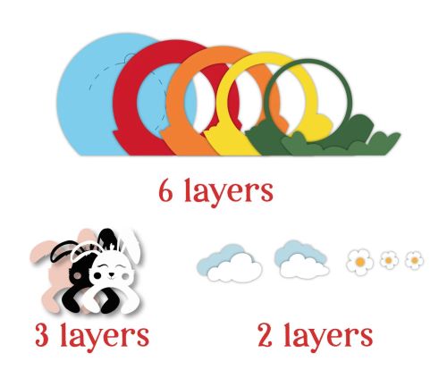 RAINBOW Bunny Easter candy holder, ornament gift SVG - BanettaDesigns - SVG designs, seamless digital paper, clipart