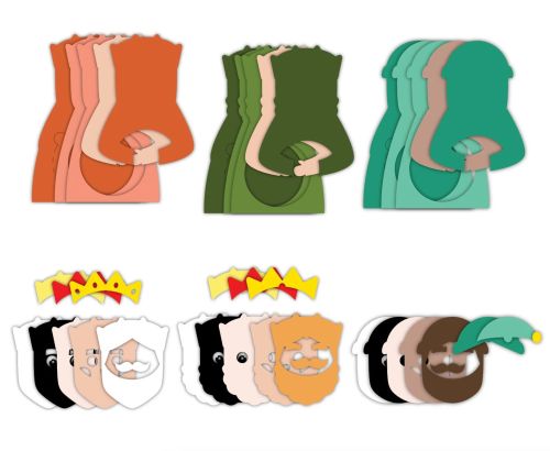 Three Wise Men Christmas candy holder, ornament gift SVG - BanettaDesigns - SVG designs, seamless digital paper, clipart