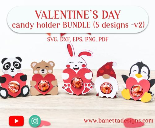 VALENTINE'S day candy holder bundle (V2), 5 pack, ornament gift SVG - BanettaDesigns - SVG designs, seamless digital paper, clipart VALENTINE'S day candy holder bundle (V2), 5 pack, ornament gift SVG - BanettaDesigns - SVG designs, seamless digital paper, clipart
