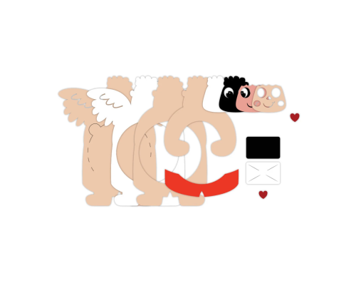 CUPIDO VALENTINE'S day candy holder, ornament gift SVG - BanettaDesigns - SVG designs, seamless digital paper, clipart