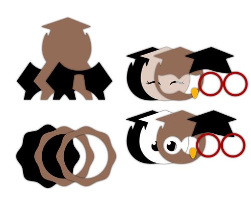 Graduation OWL candy holder, ornament gift SVG - BanettaDesigns - SVG designs, seamless digital paper, clipart