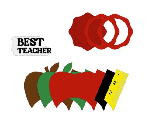 Best TEACHER candy holder, ornament gift SVG - BanettaDesigns - SVG designs, seamless digital paper, clipart