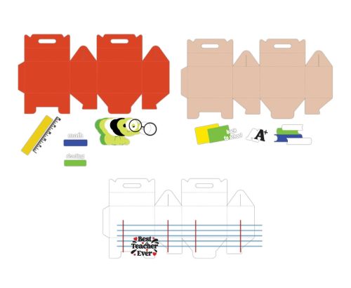 SCHOOL BOXES candy holder, treat box, ornament gift SVG - BanettaDesigns - SVG designs, seamless digital paper, clipart