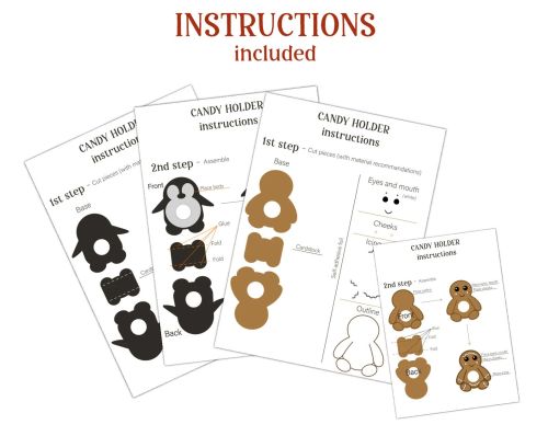 Christmas candy holder SVG bundle - BanettaDesigns - SVG designs, seamless digital paper, clipart