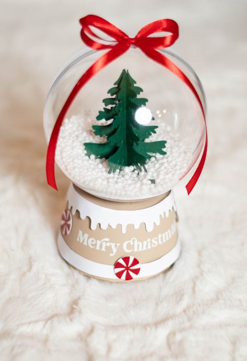 3D SNOW GLOBE candy holder, treat box, ornament gift SVG - BanettaDesigns - SVG designs, seamless digital paper, clipart