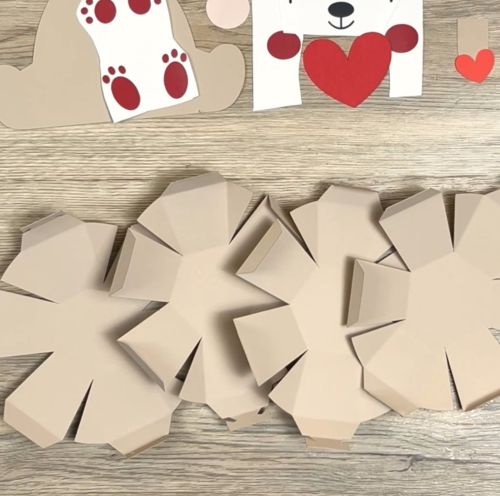 Cute BEAR POP-UP card Valentine's day gift svg - BanettaDesigns - SVG designs, seamless digital paper, clipart