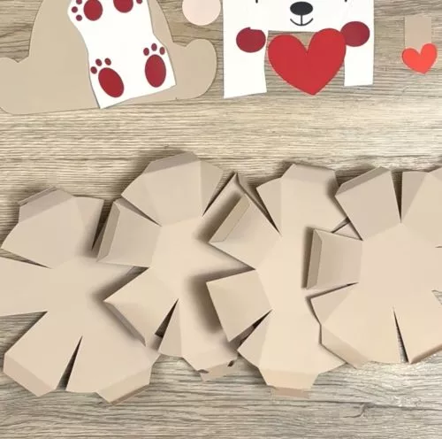 Cute BEAR POP-UP card Valentine's day gift svg - BanettaDesigns - SVG designs, seamless digital paper, clipart