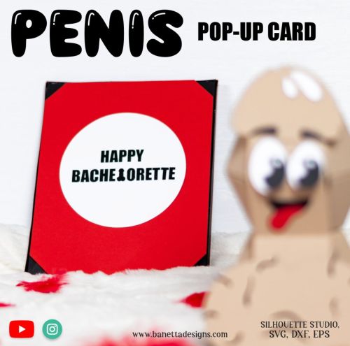 BACHELORETTE Adult POP-UP card Penis Diy gift svg - digital download - BanettaDesigns - SVG designs, seamless digital paper, clipart